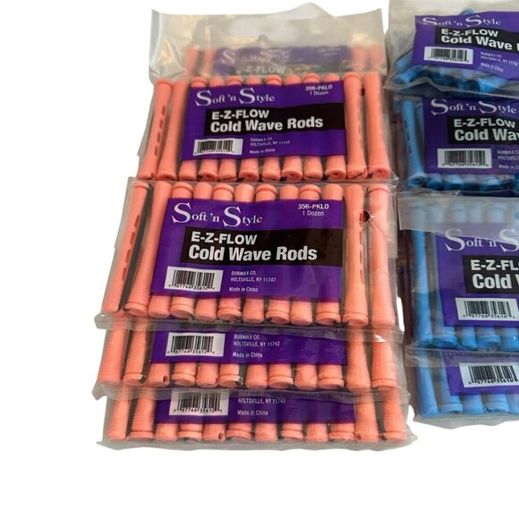 Soft n' Style E-Z Flow Cold Wave Rods Assorted Sizes Perm 15 Pckgs 180 Rods NEW - Picture 2 of 7